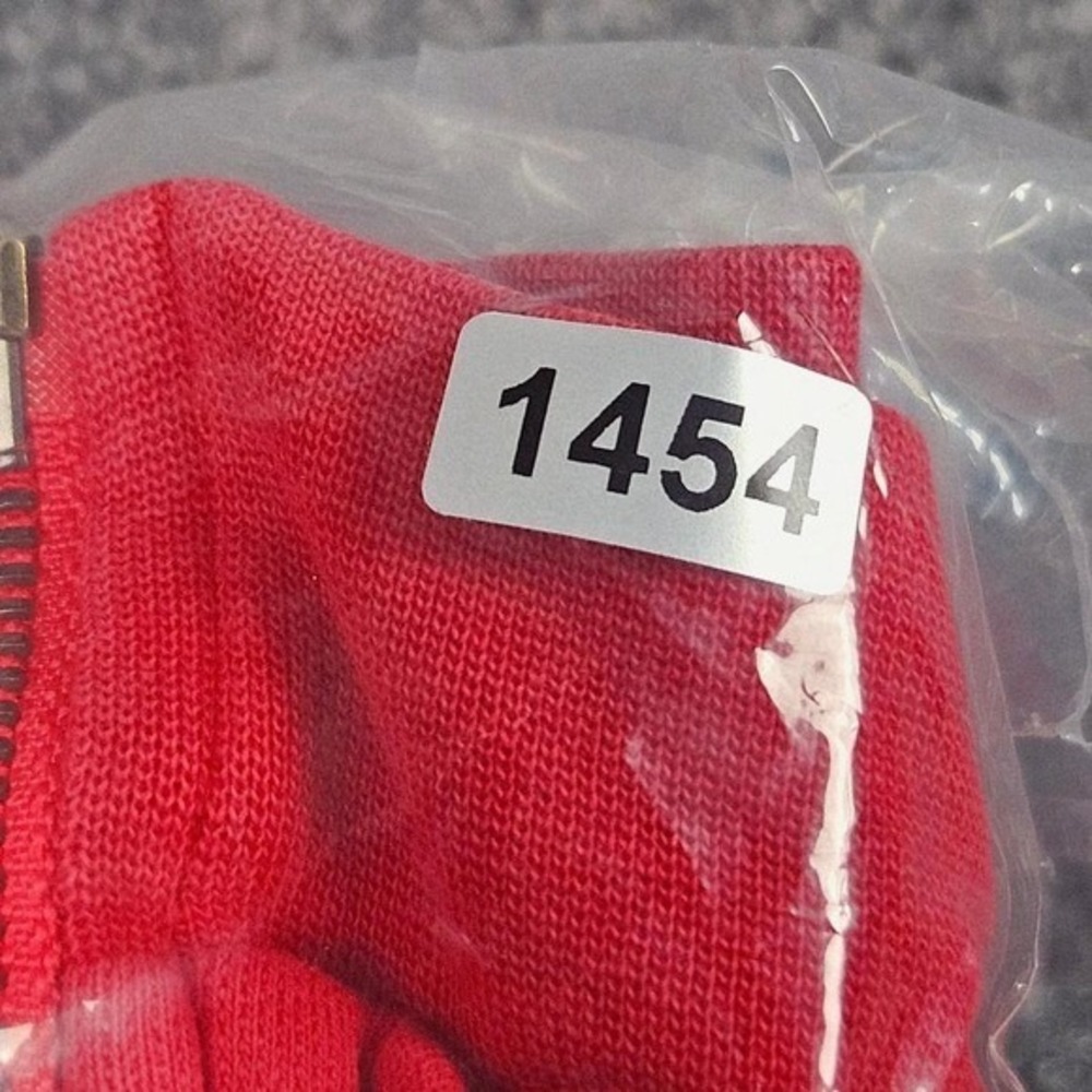 Lacoste Sport Full Zip Hoodie Womens 38 Red Cotton Blend Activewear Sweatshirt - Picture 8 of 8